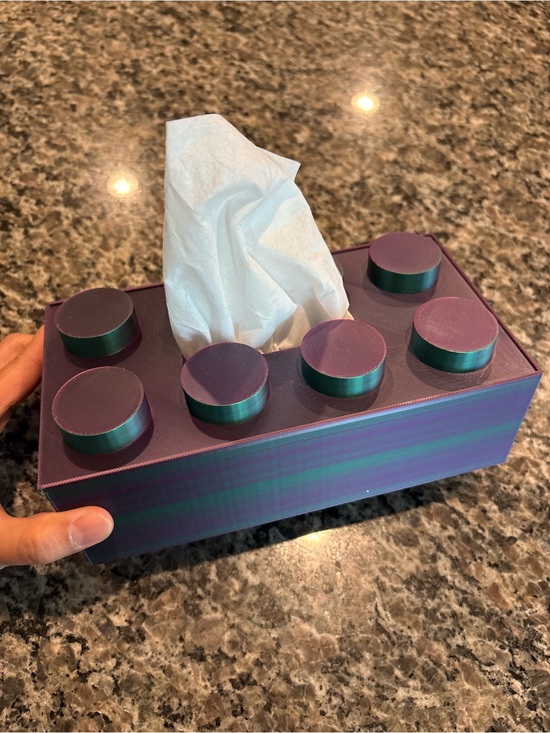 The Unbranded Brand Other - NWT Purple and Teal Building Block Tissue Box Cover
